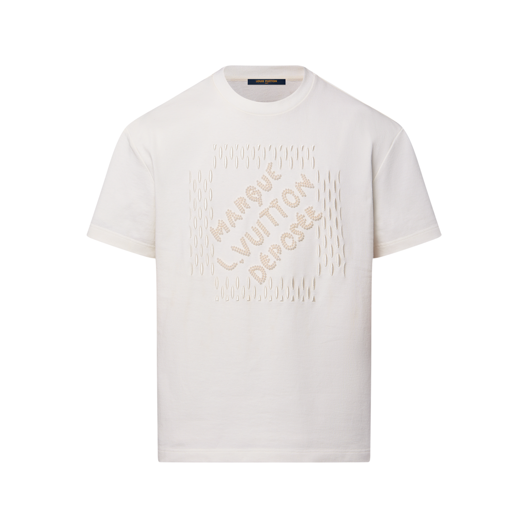Embroidered Signature Cotton T-Shirt - Luxury White | LOUIS VUITTON